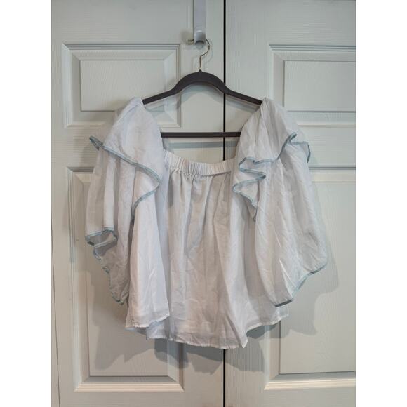 NWT 1.State White Off-The-Shoulder Bardot Top – Size Large - Picture 3 of 6
